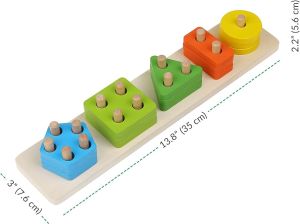 Wooden Stacking Color Shape Toys