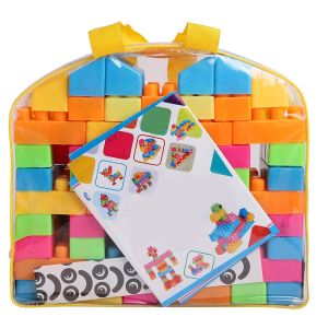 Early Learning Puzzle Assembling 45 Pieces Building Blocks Set with Interlocking Connection for Kids