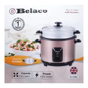Belaco 2.8Ltr. Rice Cooker With Steamer RC-210BEL