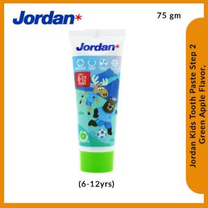 Jordan Kids Green Apple Flavor Tooth Paste Step 2 (6-12 Yrs) 75Gm