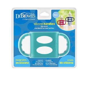 Dr. Brown's AC010-P2 Wide-Neck Silicone Handles - Turquoise