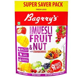 Bagrrys Crunchy Muesli Fruit & Nut Cranberries 750Gm Pouch