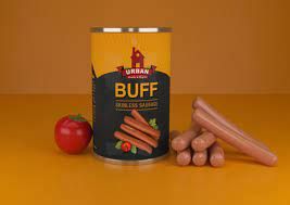 Urban food canned buff skinless sausages 430Gm