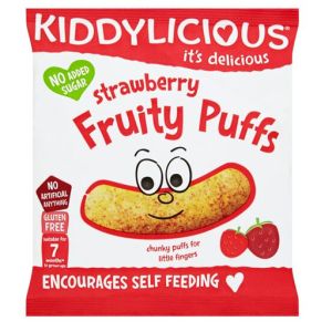 Kiddylicious Strawberry Fruity Puffs 10G For 7M+ Baby