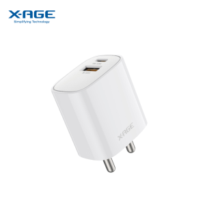 X-AGE ConvE Rapid 33 W PD + QC Adapter (IPD03) | Indian Round Pin | PPS Support | Safety Protocol