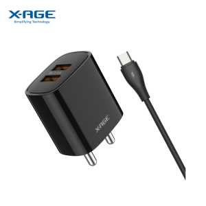 X-AGE ConvE 12W Fast Charging Adapter with Type C Cable (IUC03)