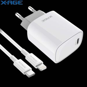 X-AGE XPD02 20W PD Charger Lighting Cable White - (XPD02)