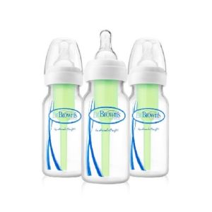 Dr Brown's Option Natural Flow Narrow-Neck Baby Bottle - 4oz ( Pack of 3) SB43005-P3