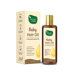 Mother Sparsh Ayurvedic Baby Hair Oil with 21 Herbs & Oils for Babys Tender Scalp & Hair 100Ml