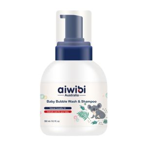 Aiwibi Baby Bubble Wash and Shampoo with Natural Camellia Seed Oil and Amino Acid 300ml