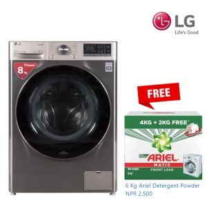 Buy LG 8Kg FV1408S4VN AI DD Motor Series Fully Automatic Front Loading Washing Machine Get Free 6 Kg Ariel Matic Front Load Detergent Powder