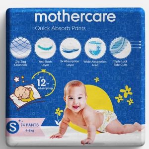 Mothercare Quick Absorb Diaper Pants Small 74 Count (4 - 8 kg)