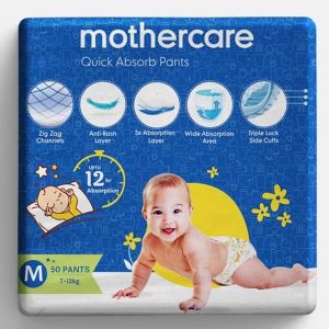 Mothercare Quick Absorb Diaper Pants Medium 50 Count 7-12Kg