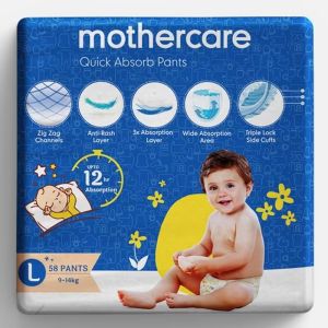 Mothercare Quick Absorb Diaper Pants Large 58 Count 9-14Kg