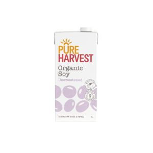 Pure Harvest Organic Soy Milk Unsweetened 1 Ltr