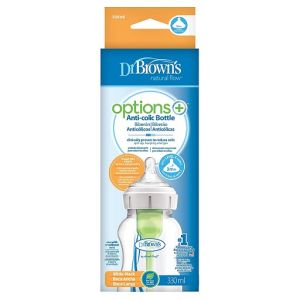 Dr.Brown's Options+330ml, with 3m+(lvl2) Nipple WB11600-spx
