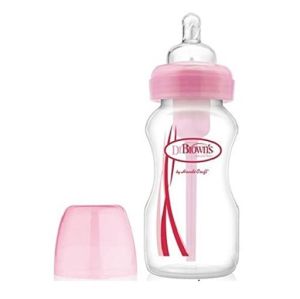 Dr. Brown's Wb91305-Esx 9 Oz / 270 Ml Pp Wide-Neck "Options" Baby Bottle - Pink