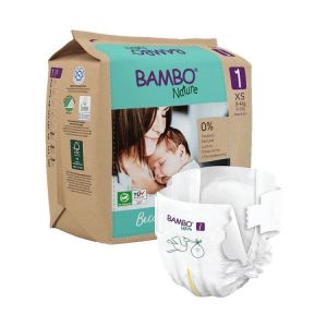 Bambo Nature Diapers size 1(XS), Tape Style (2-4 kg / 4-9 lbs), 22 pcs
