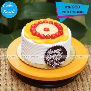Cake Koseli Fruit Topping Cake 1 pound With Normal Design