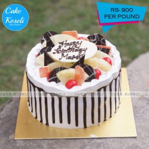 Cake Koseli Fruits Topping cake 1Pound