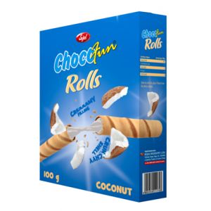 Sujal Chocofun Rolls-Coconut (5Gm x 20pcs )