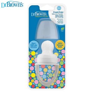 Dr. Brown's Fresh Firsts Silicone Feeder, Grey, 1-Pack TF007-P3