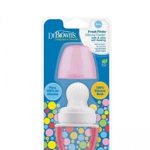 Dr. Brown's Fresh Firsts Silicone Feeder, Pink, 1-Pack TF005-P3
