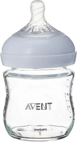 Philips Avent Natural Glass Baby Bottle 120ml/4oz Single Pack 0m+ SCF671/13