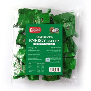 Didian Compressed High Energy Coconut Flavor Biscuit 300Gm  (15 gm x 20 packs)