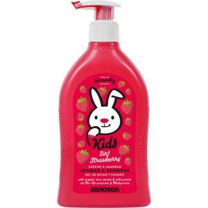 Sanosan Kids Shower Gel & Shampoo 2 in 1 Strawberry 400 ml