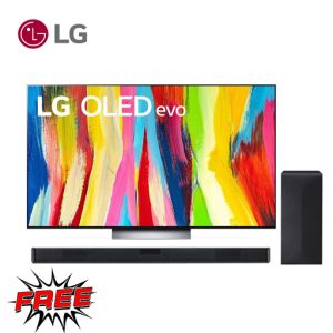 LG 65 Inch OLED 4K TV OLED65C2 Free  LG 2.1 CH Sound Bar