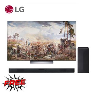 LG 55 Inch OLED LED TV OLED55C2 Free LG 2.1 CH Sound Bar