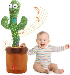 Mimicry Toy Dancing Cactus with Lights and Music - Repeat and Record | Cactus Rechargeable Musical Toy For Kids