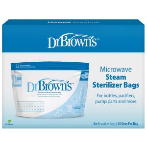 Dr. Brown's 960 Microwave Steam Sterilizer Bag 5-Pack (30 Uses Per Bag)