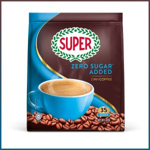 Super Coffee Zero Added Sugar 2 in 1 400Gm (35 Sticks)