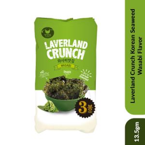 Laverland Crunch Korean Seaweed Wasabi Flavor 13.5Gm