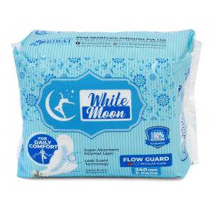 Whitemoon Fluffy Triflod Series Flow Guard 240mm Sanitary Pads 8'S