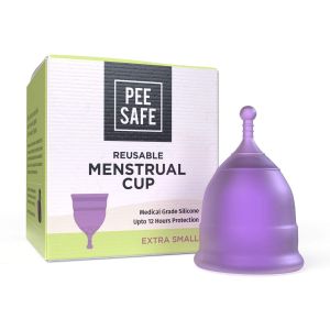 Pee Safe Reusable Menstrual Cup With Medical Grade Silcone For Women Extra Small