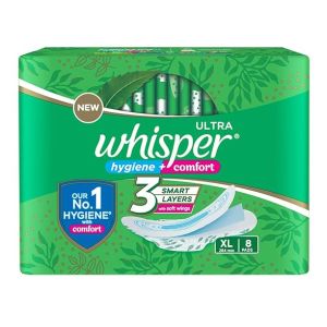 Whisper Ultra Hygiene Santiary Pads 284mm XL 8'S