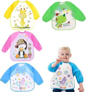 Baby Detachable Waterproof Apron Bibs -1Pcs