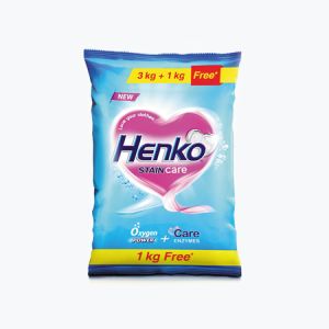 Henko Stain Care Detergent Powder 3Kg+1Kg