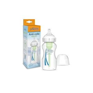 Dr Brown's 9 oz/270 ml Anti-Colic Options+ Wide-Neck Baby bottle, w/L2 nipple, 1-pack WB91016-ESX