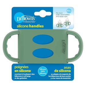 Dr Brown's Wide-Neck Silicone Handles, Green Ac253-P6 (4m+)