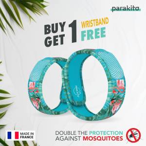 PARA'KITO® Wristband Blue Flamingo (EN) FNGWB1ENG75 -For Adults  (Buy 1 Get 1)