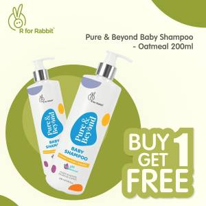 R for Rabbit Pure & Beyond Baby Shampoo (200ml )- BSOM2001 (Buy 1 Get 1)