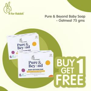 R for Rabbit Pure & Beyond Baby Soap-Oatmeal (75 gms) - BSPBOM75 (Buy 1 Get 1)