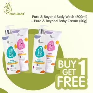 R for Rabbit Pure & Beyond Body Wash (200ml) + Pure & Beyond Baby Cream (50g)-KITBWCR20050 (Buy 1 Get 1)