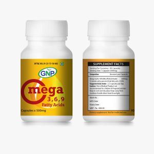 GNP Omega-3,6,9 Fats for Heart Brain, and Metabolism (90 capsules)