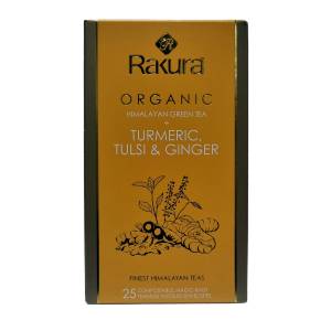 Rakura Organic Himalayan Green Tea + Turmeric Tulsi & Ginger 25 Teabag