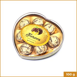 Fortunna Chocolate 8's Heart Golden 100Gm